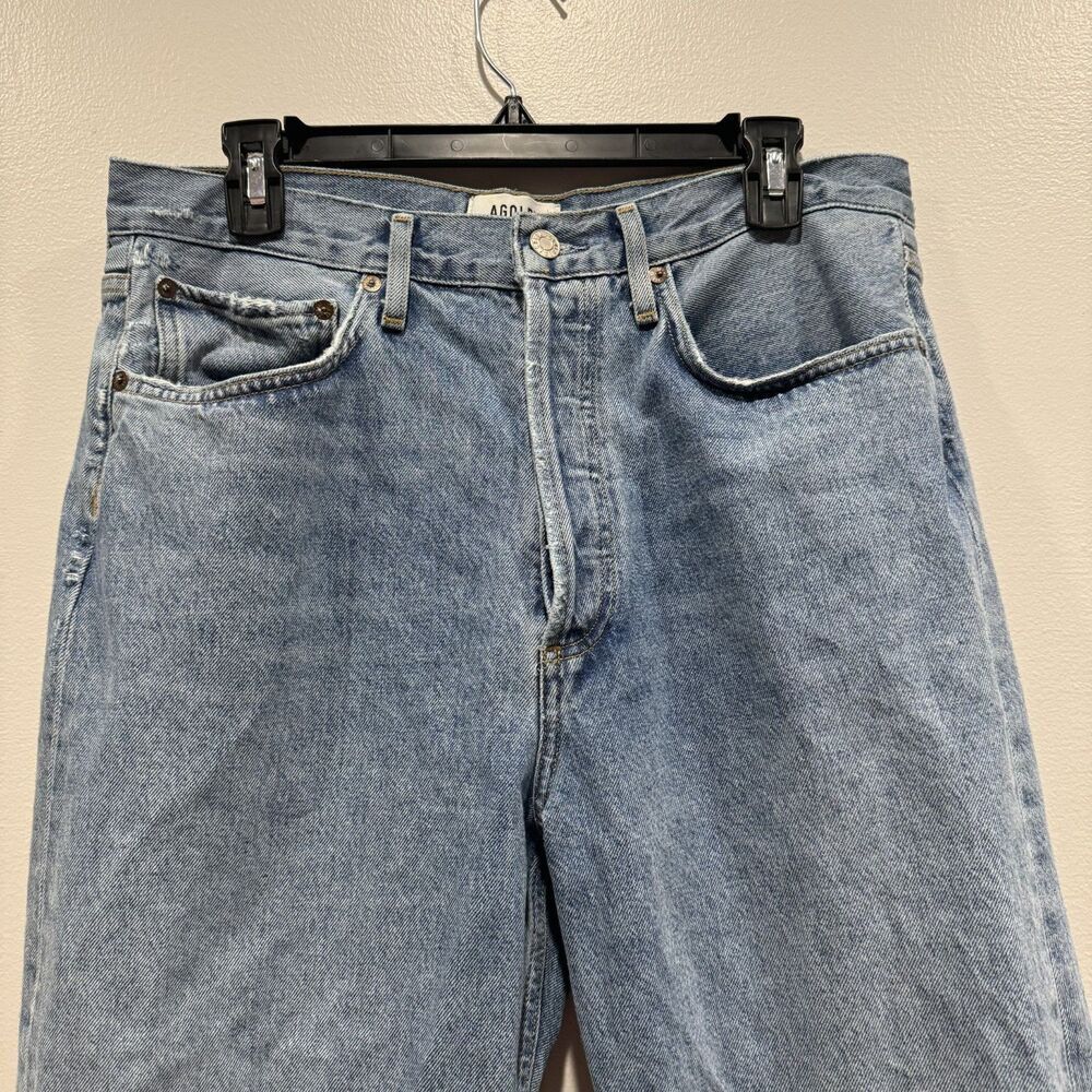 Agolde Jeans 90s Crop Straight Leg Light Wash Blue Denim A173-1141 Womens sz 29 - Picture 3 of 10